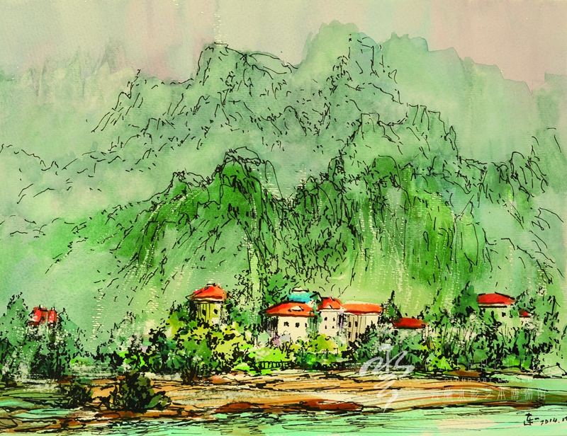 李连一 《崂山大石村》 2014年